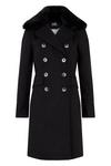 Wallis Double Breasted Faux Fur Collar Military Coat thumbnail 5