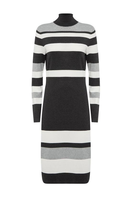 Wallis Multi Stripe Polo Neck Knitted Dress 5