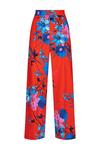 Wallis Red and Blue Floral Wide Leg Trousers thumbnail 5