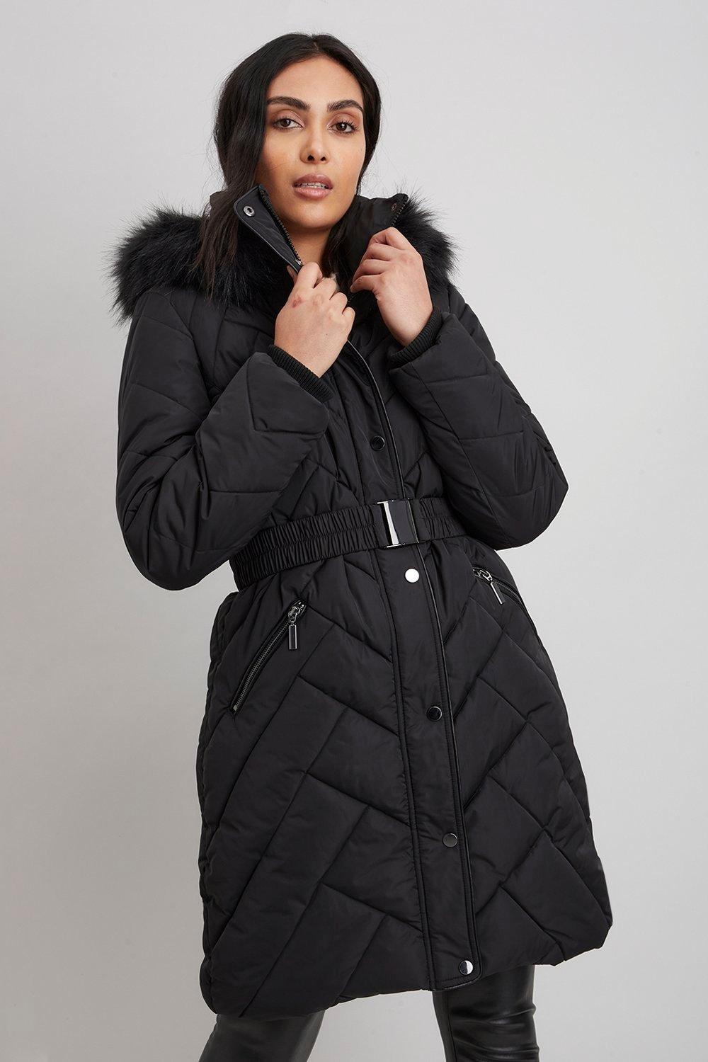 Wallis black store padded coat