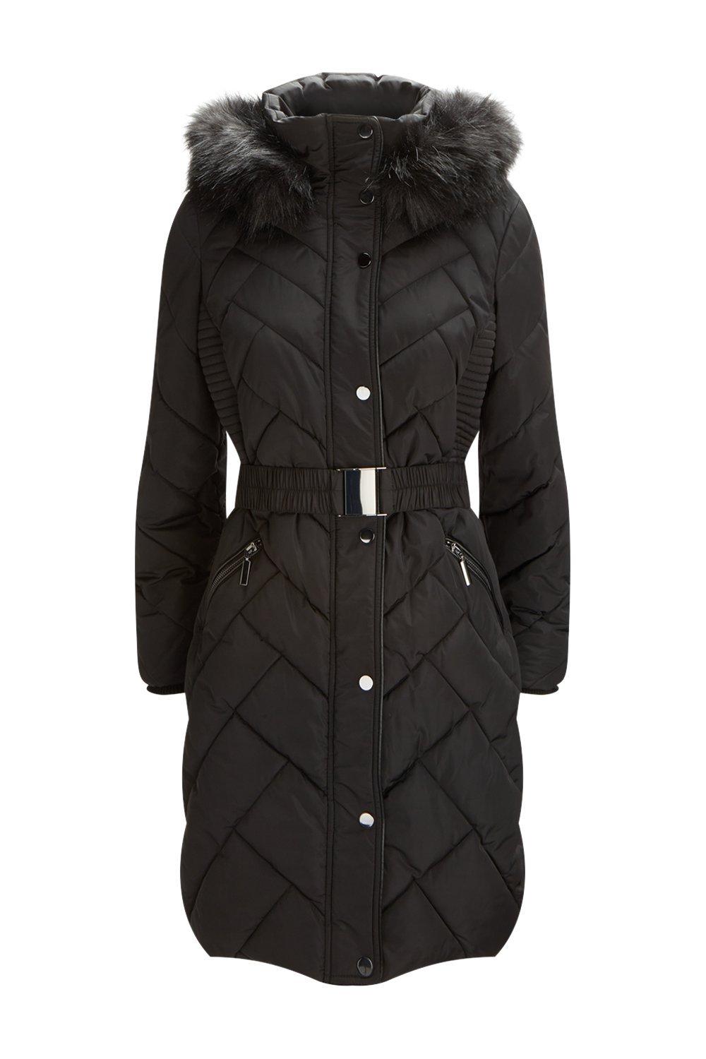 Wallis mink store padded coat