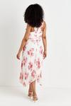 Wallis Ivory & Pink Floral Pleated Halterneck Dress thumbnail 3