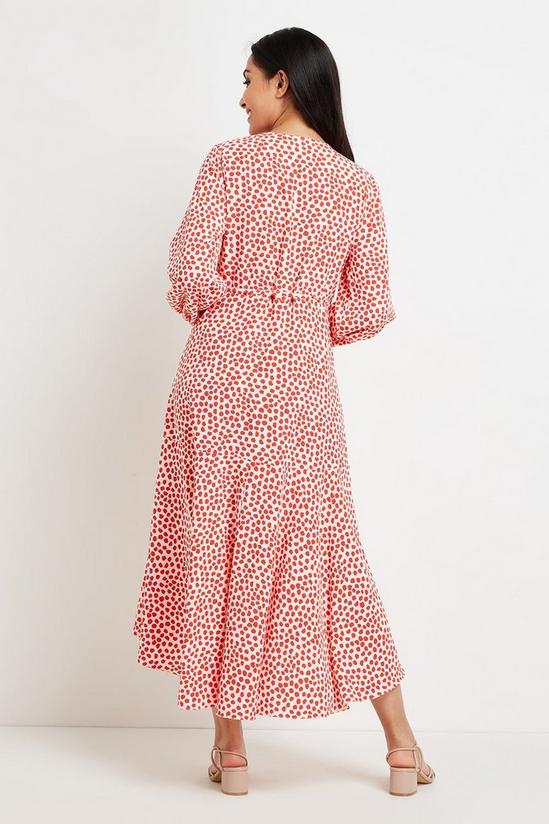 Wallis Petite Ivory Red Spot Puff Sleeve Midi Dress 3