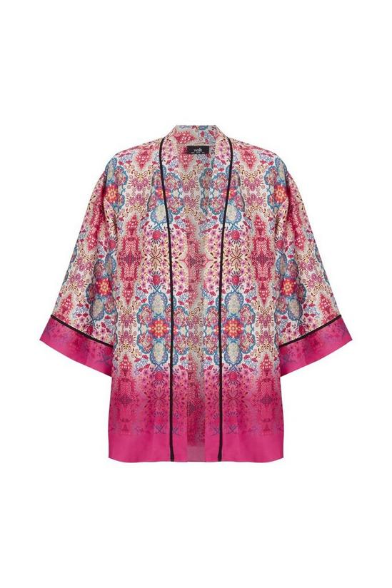 Wallis Pink Paisley Border Kimono Jacket 5