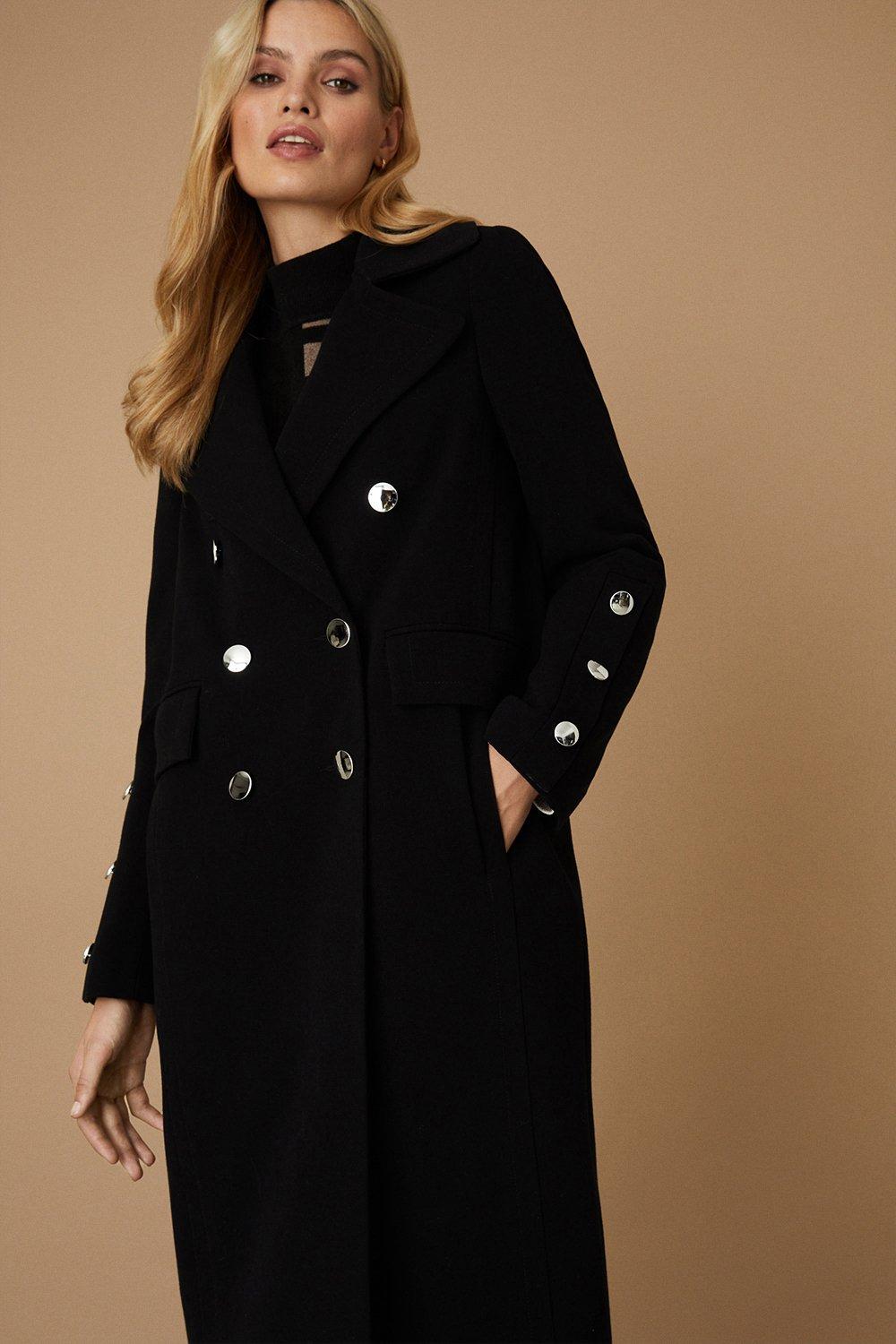 Wallis longline hot sale military coat