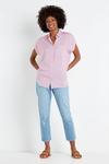 Wallis Pink Stripe Relaxed Longline Shirt thumbnail 1