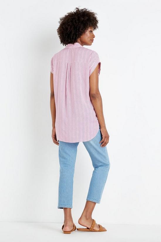 Wallis Pink Stripe Relaxed Longline Shirt 3