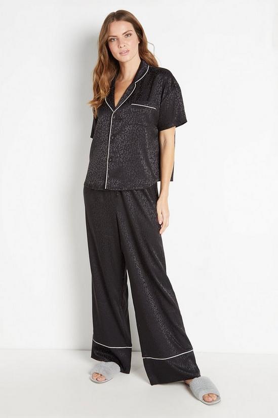 Wallis Jacquard Contrast Pyjama Set 2