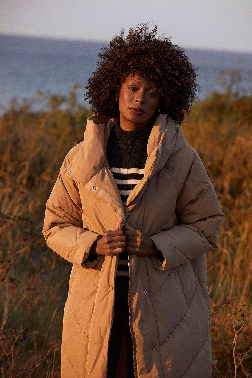 Long puffer coat on sale monki