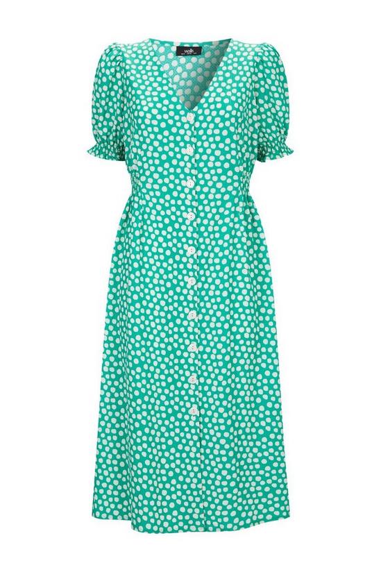 Wallis Green Spot Jersey Midi Dress 5