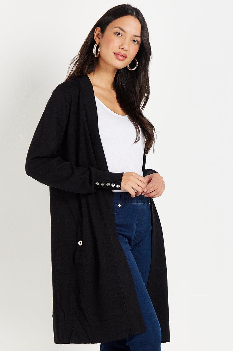 Wallis long black cardigan sale