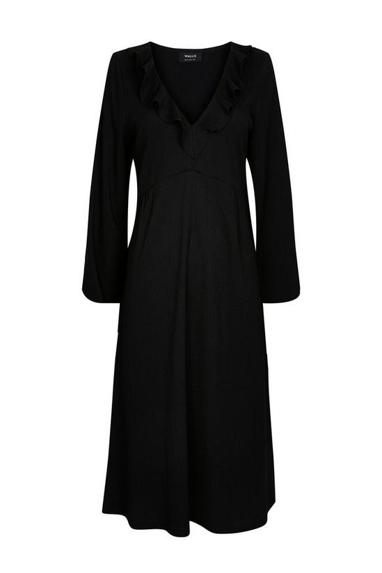 Wallis TALL Black Frill Detail Midi Dress 2