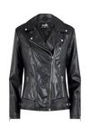 Wallis Black Faux Leather Biker Jacket thumbnail 5