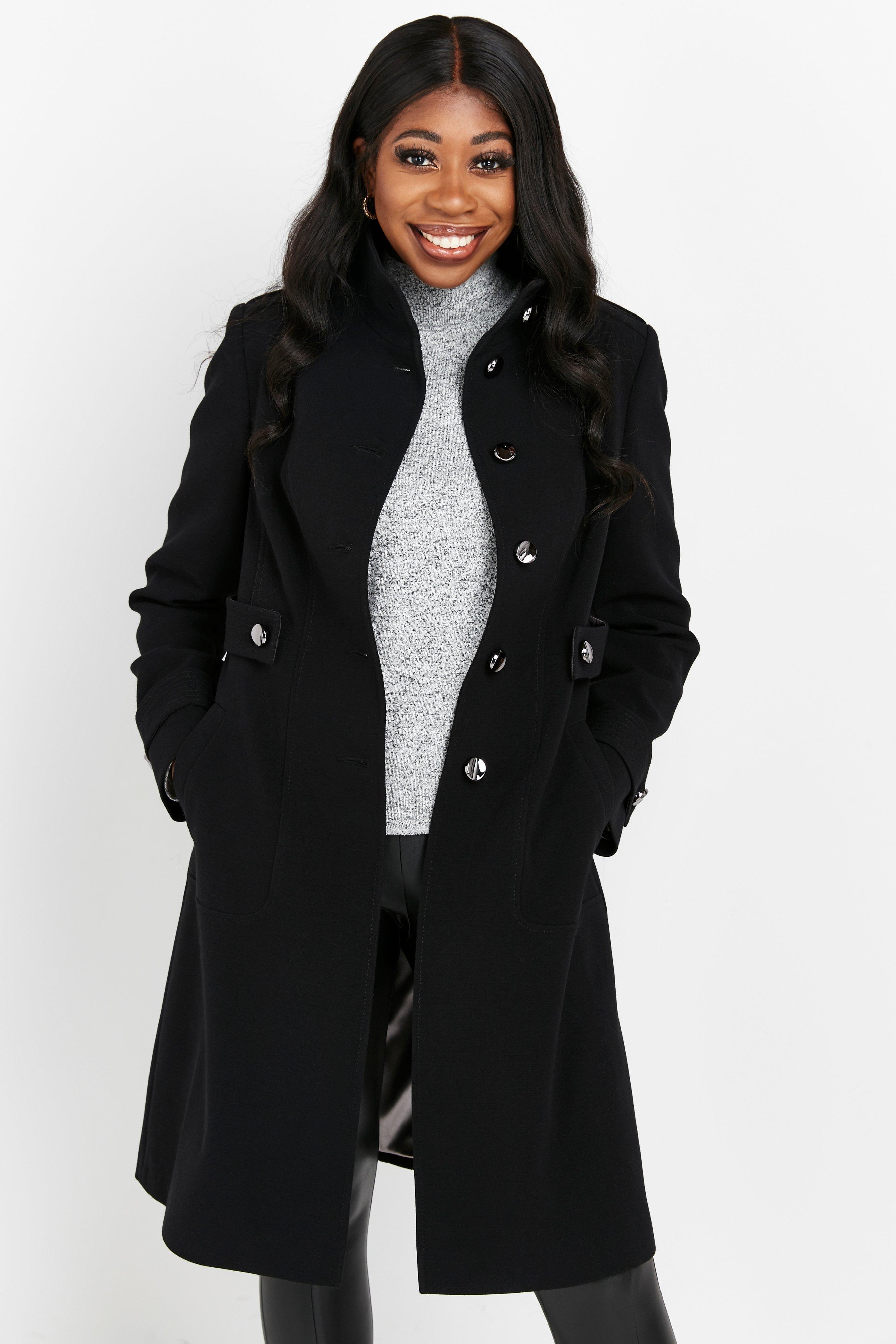 Wallis khaki military on sale coat