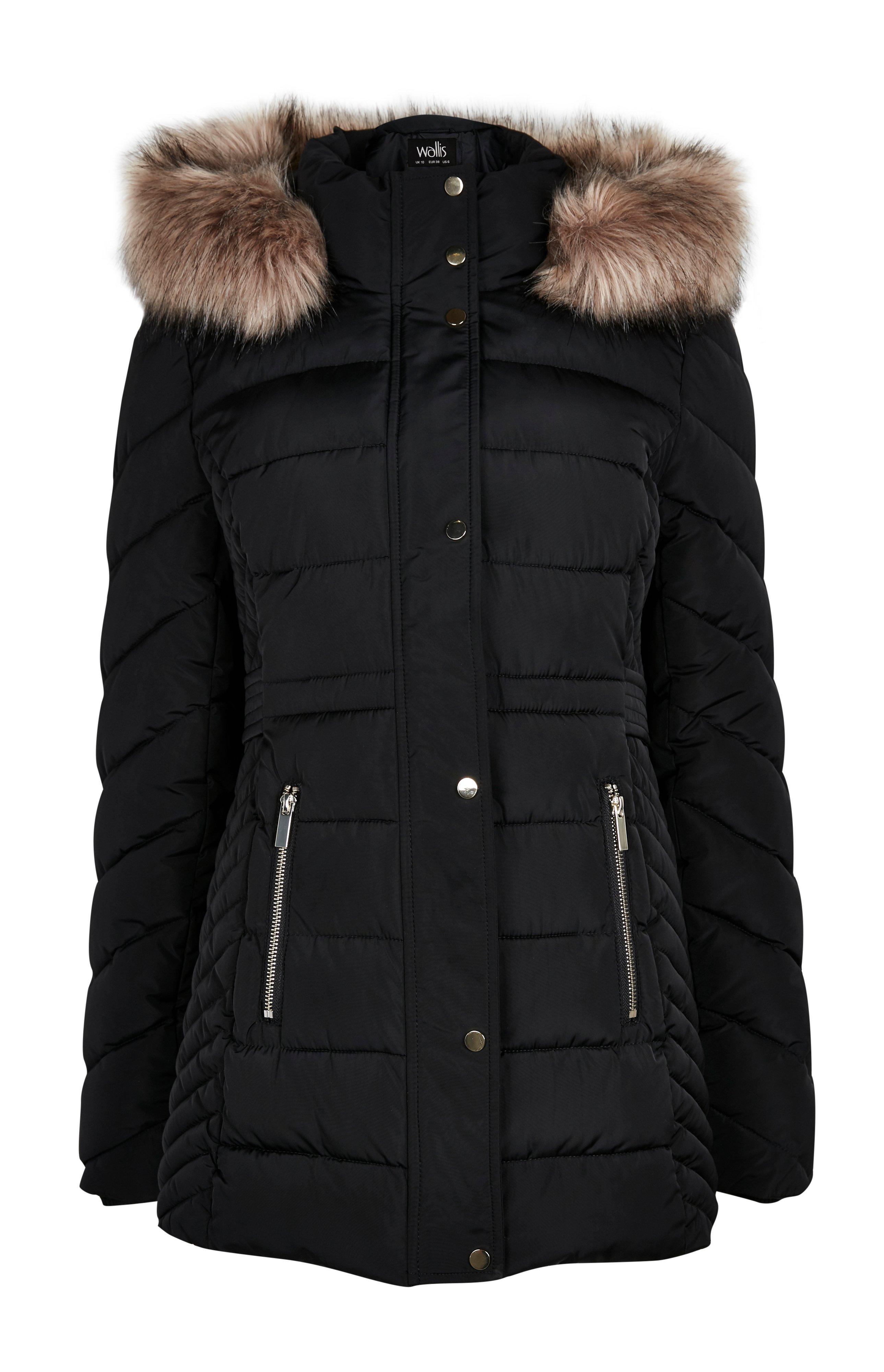 Wallis black hot sale padded coat