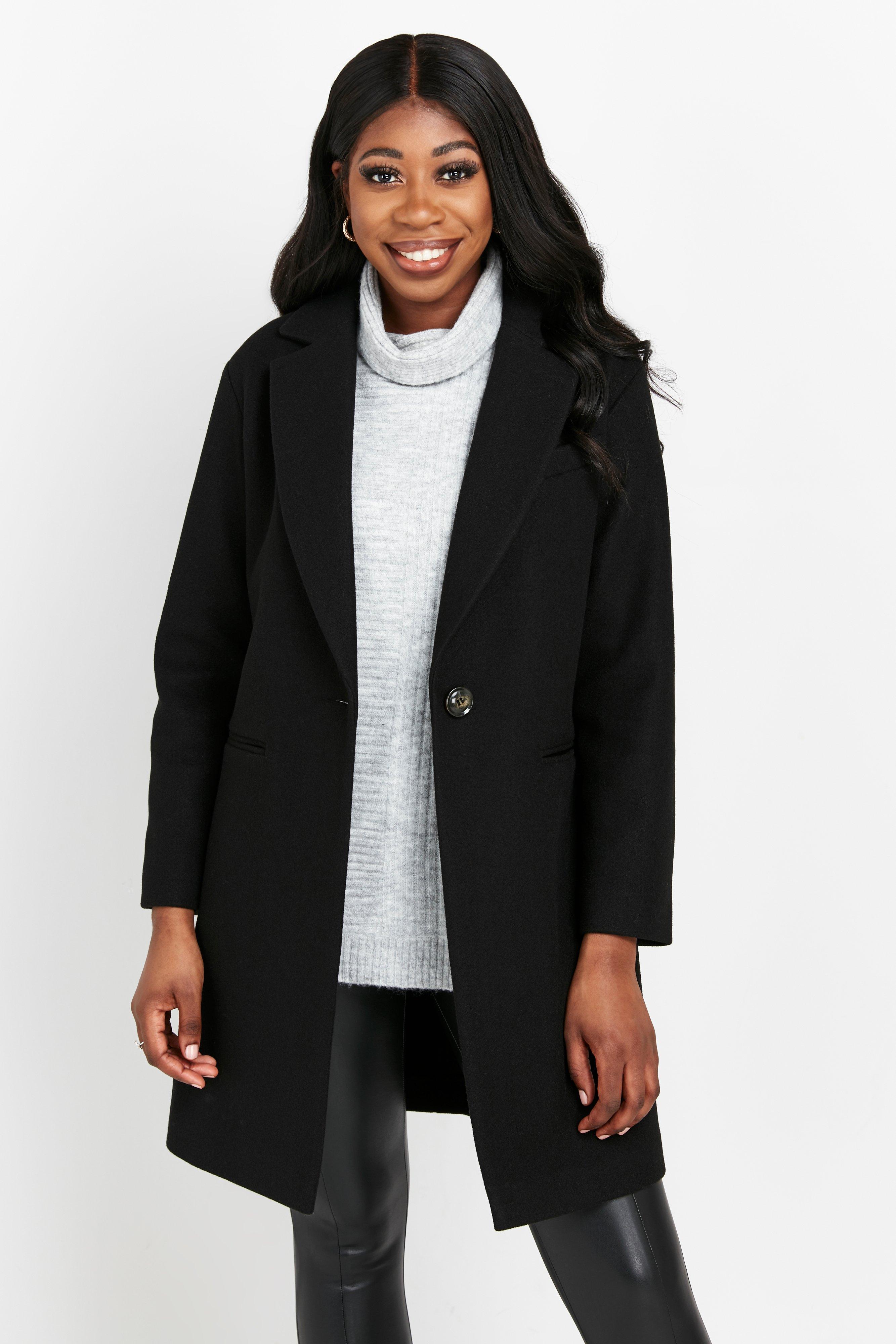 Petite store black coat