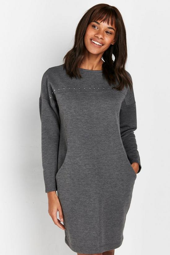 Wallis Grey Studded Jersey Dress 3