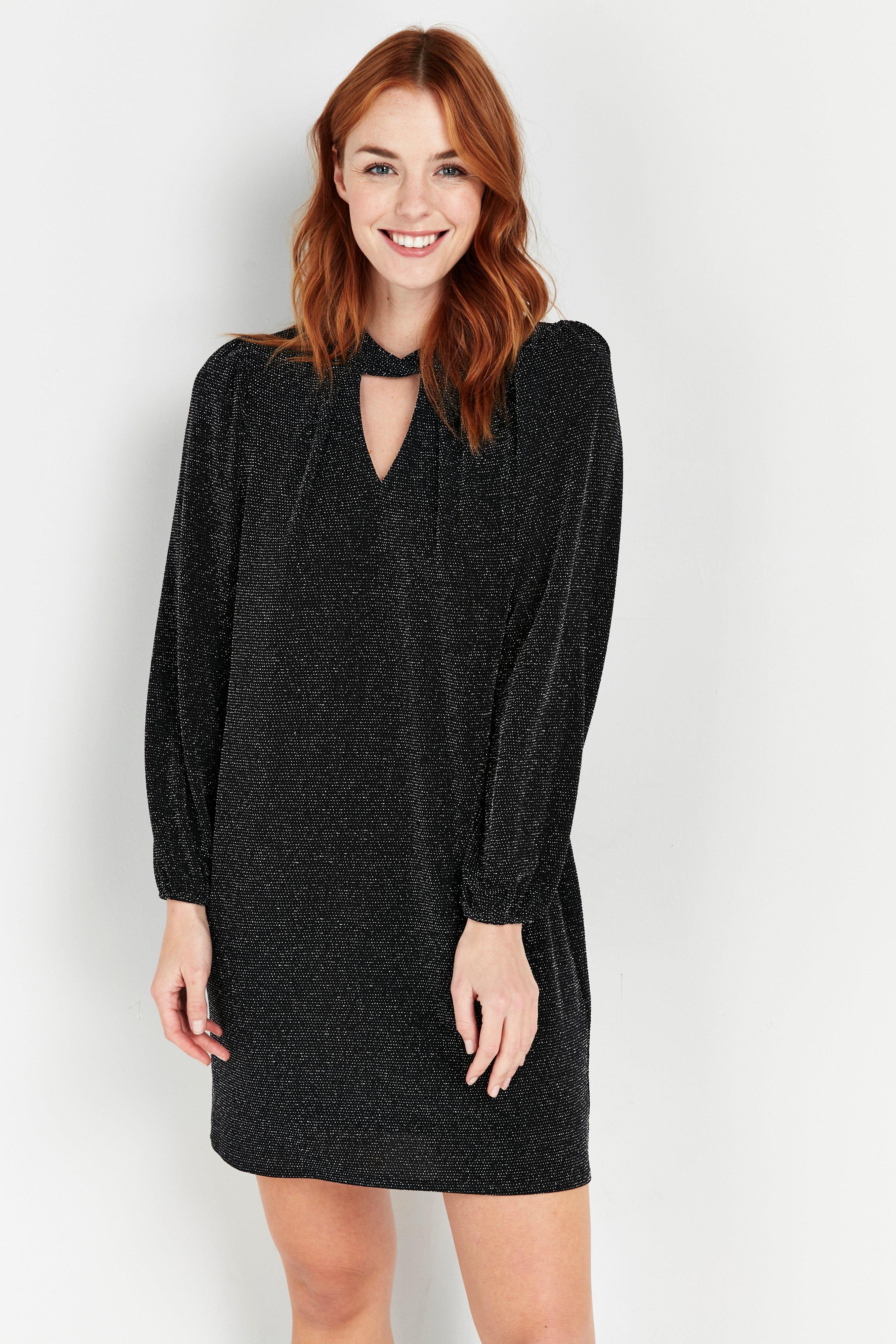 Wallis black store sparkle shift dress