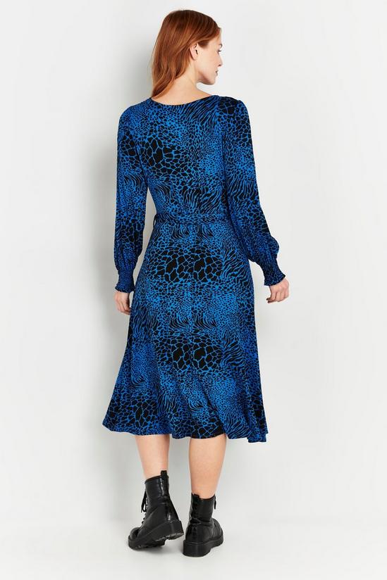 Wallis Blue Animal Print Midi Dress 2
