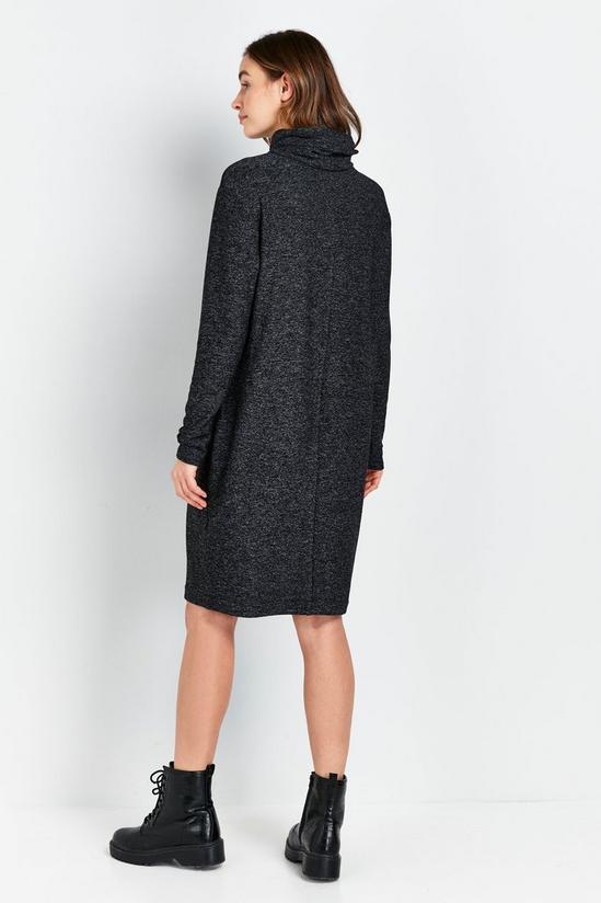 Wallis Charcoal Roll Neck Knitted Dress 2