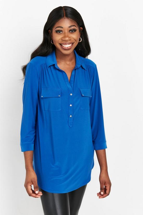 Wallis Cobalt Blue Jersey Shirt 3
