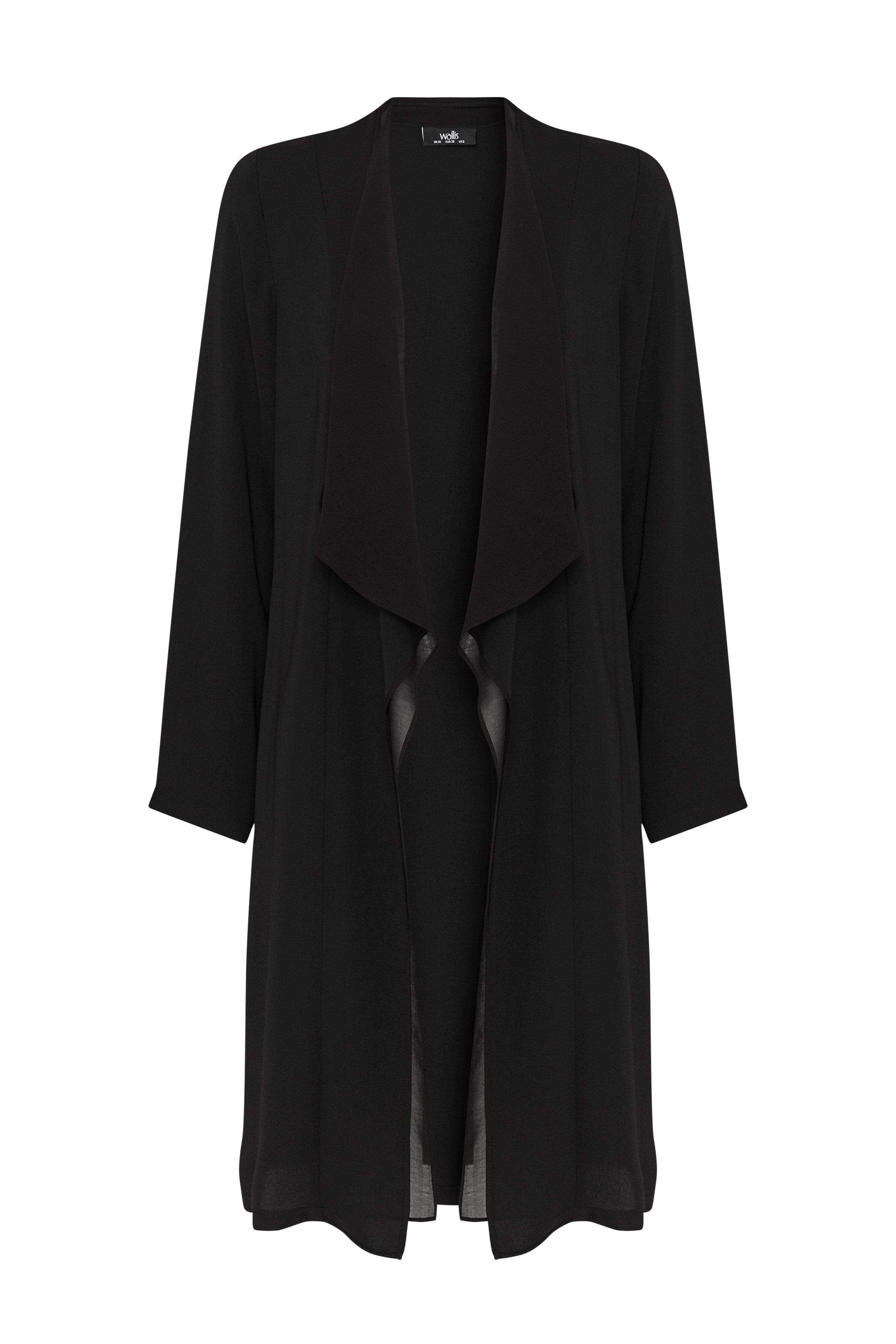 Black waterfall duster jacket sale