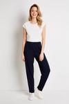 Wallis Navy Jersey Tapered Trousers thumbnail 2