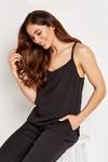 Wallis Black Scoop Neck Strappy Camisole Top thumbnail 1