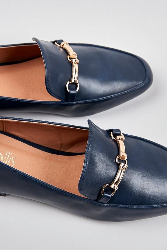 Wallis Navy Soft Square Trim Loafers 3