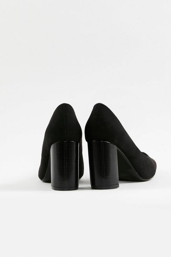 Wallis WIDE FIT Black Block Heel Shoes 2
