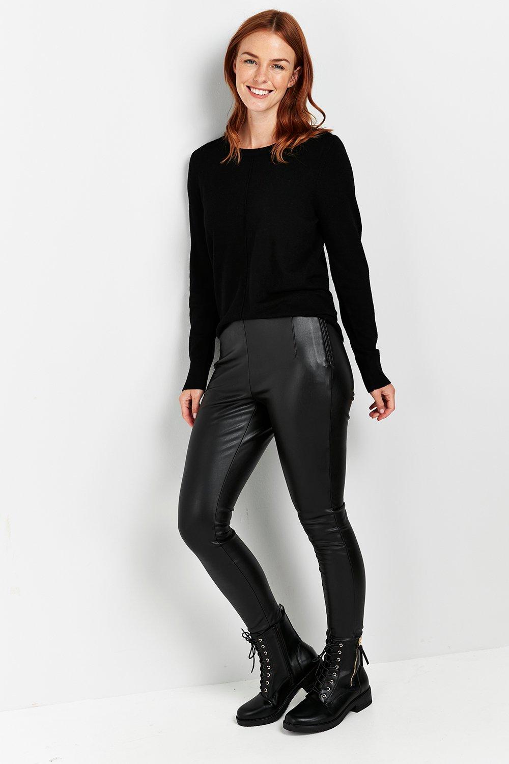 Wallis faux store leather trousers