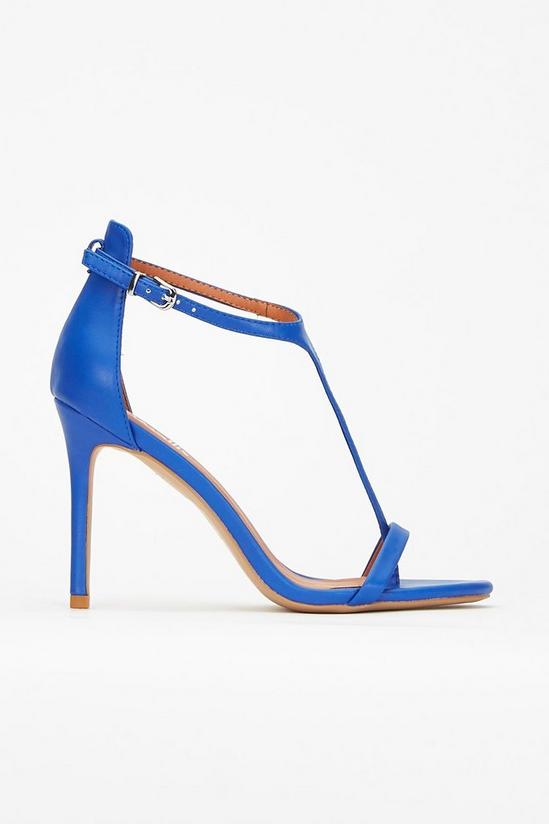 Wallis Blue T-Bar Barely There Sandal 1