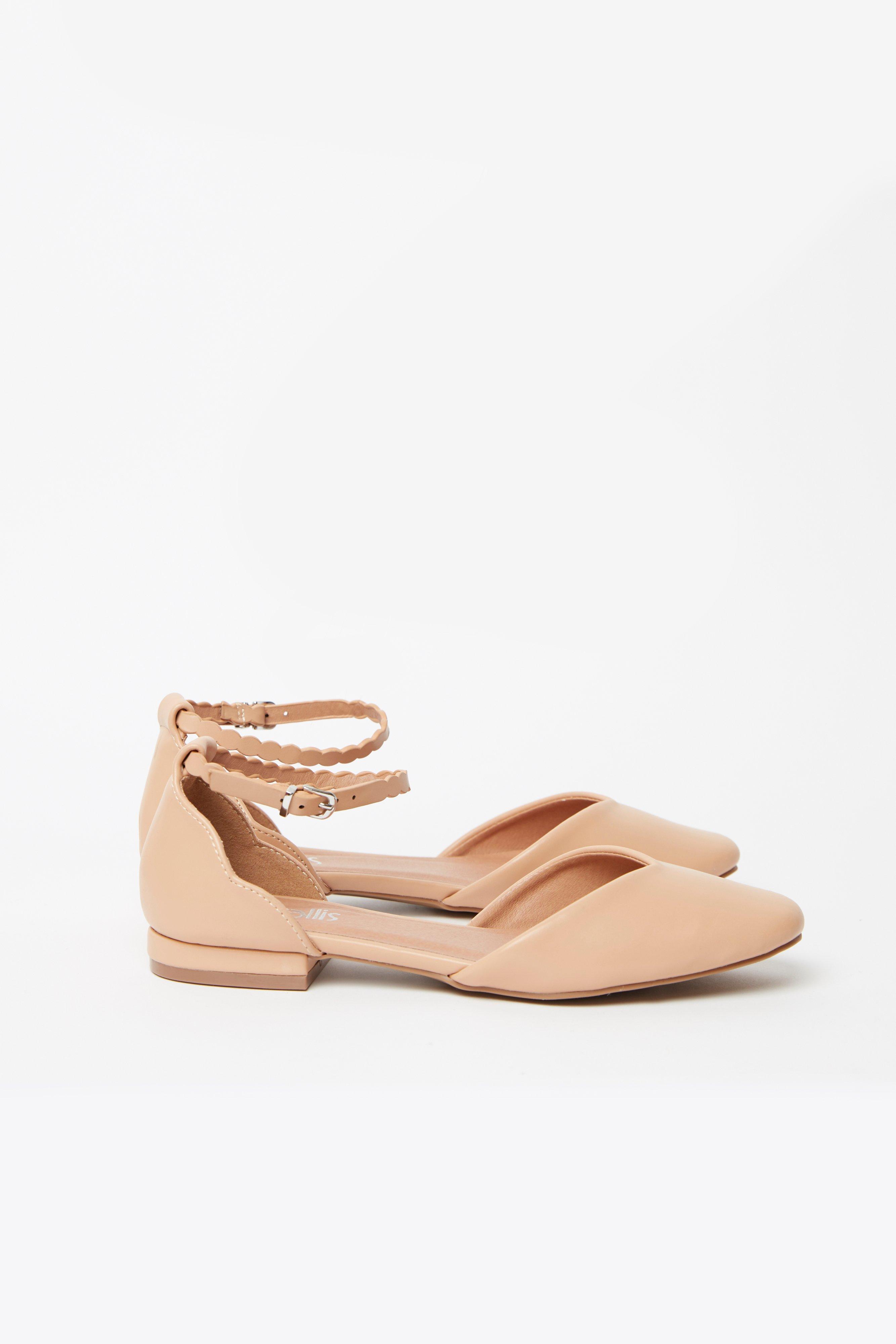 Nude ankle strap 2025 flat sandals