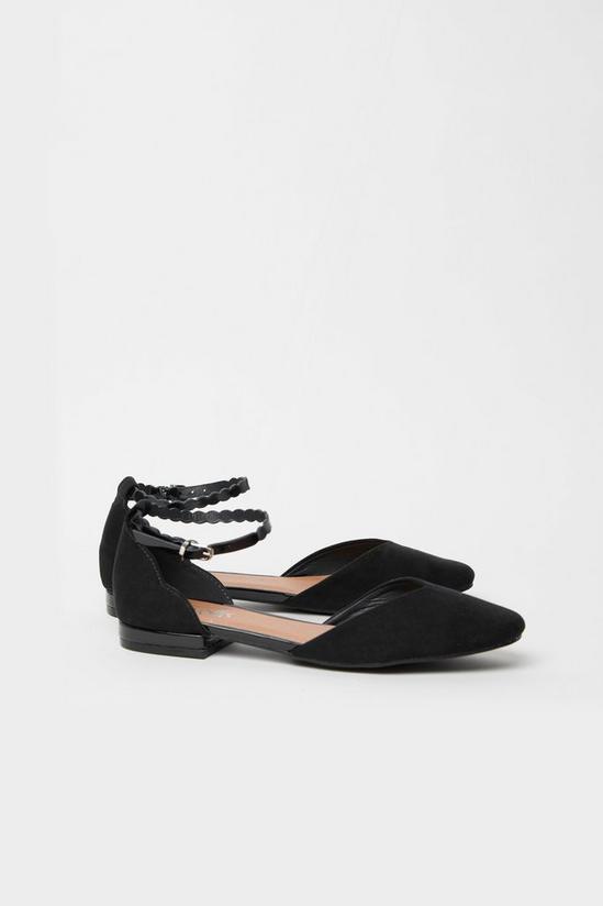 Wallis Black Ankle Strap Shoe 3