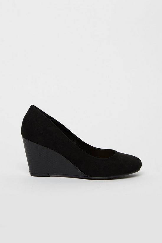 Wallis Black Wedge Heeled Shoes 1