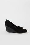 Wallis Black Wedge Heeled Shoes thumbnail 2