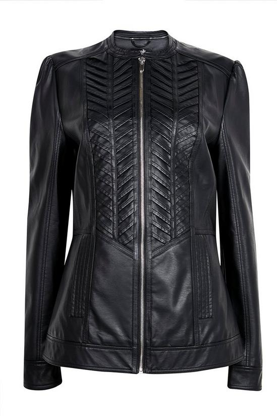 Wallis TALL Black Faux Leather Jacket 2