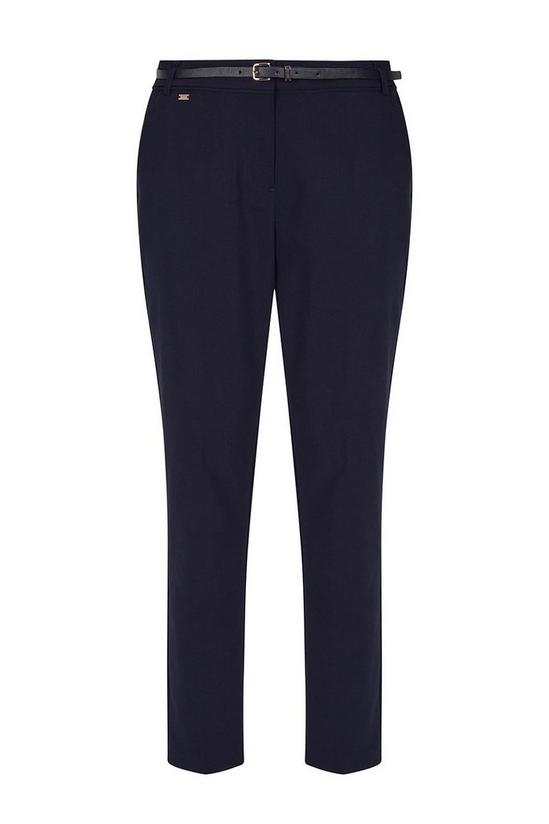 Wallis PETITE Navy Belted Cigarette Trousers 2