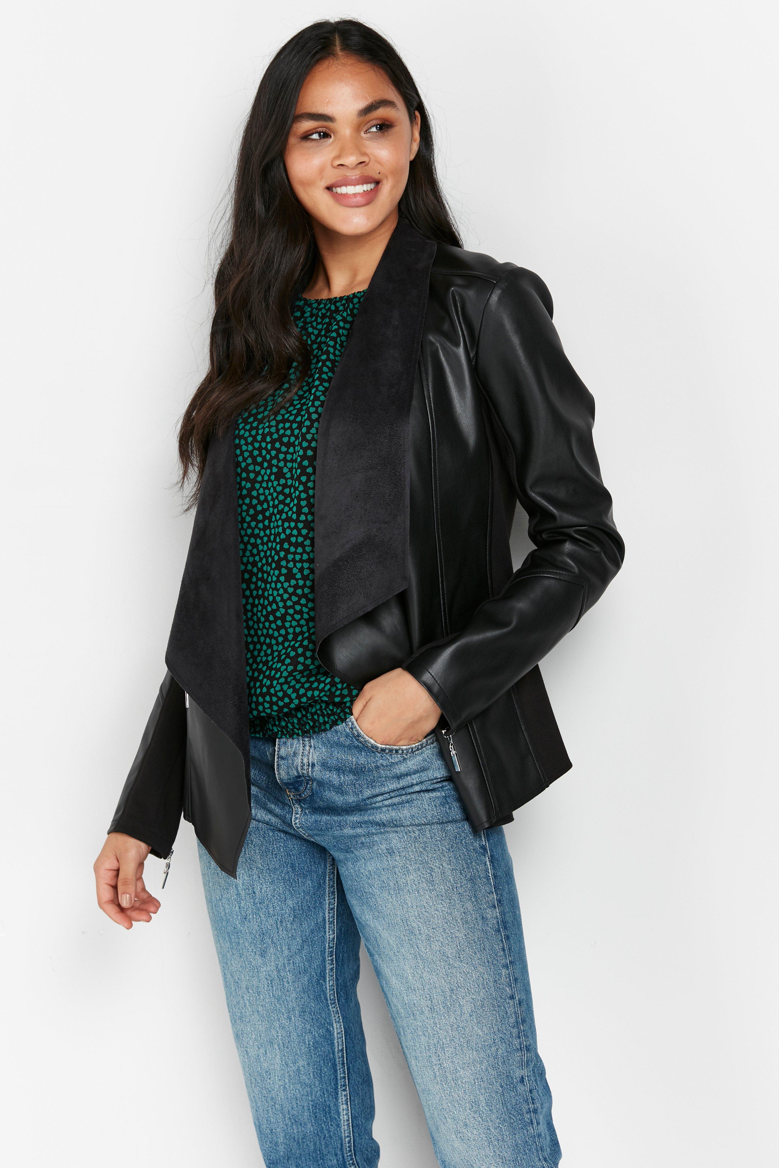 Wallis petite hot sale leather jacket