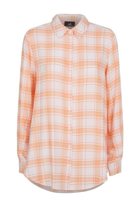 Wallis Orange Check Relaxed Shirt 5