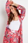Wallis Pink Print Long Line Kimono Jacket thumbnail 4