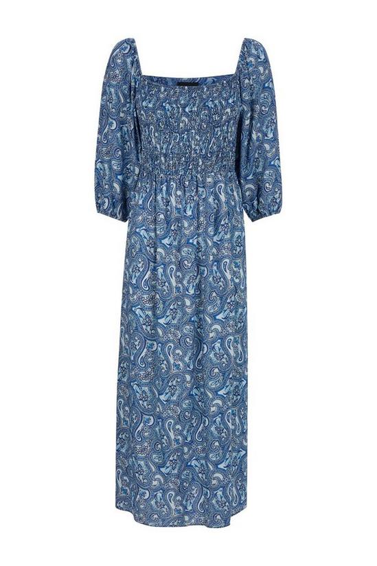 Wallis Blue Paisley Square Neck Midi Dress 5