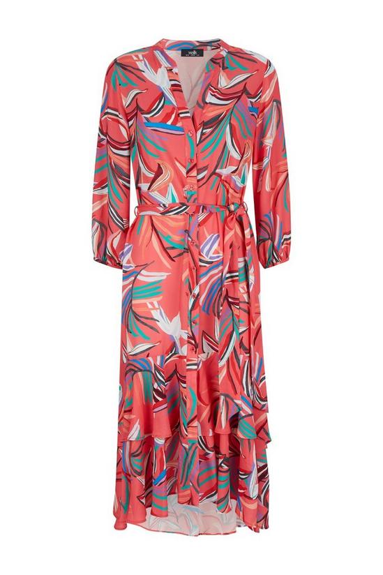 Wallis Pink Print Layered Midi Shirt Dress 5