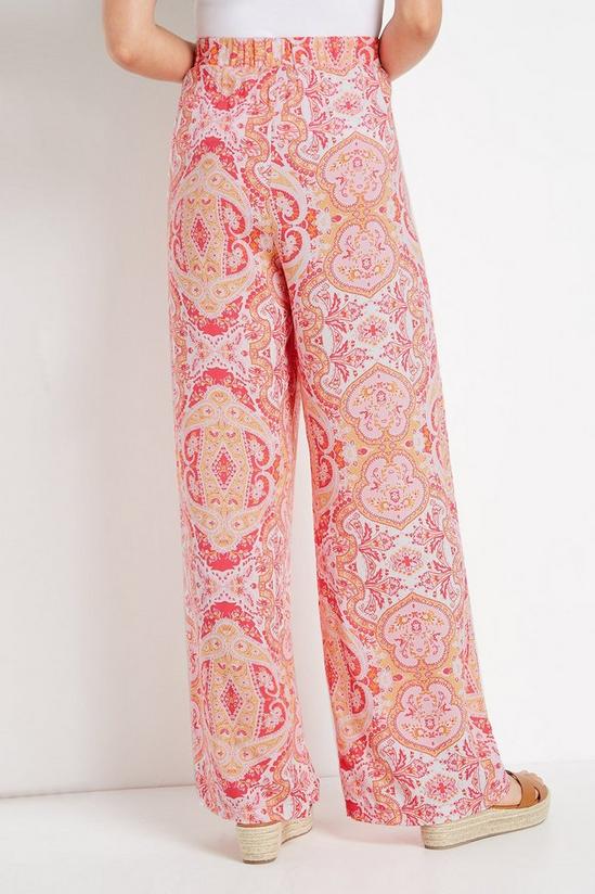 Wallis Pink Paisley Print Wide Leg Trouser 3