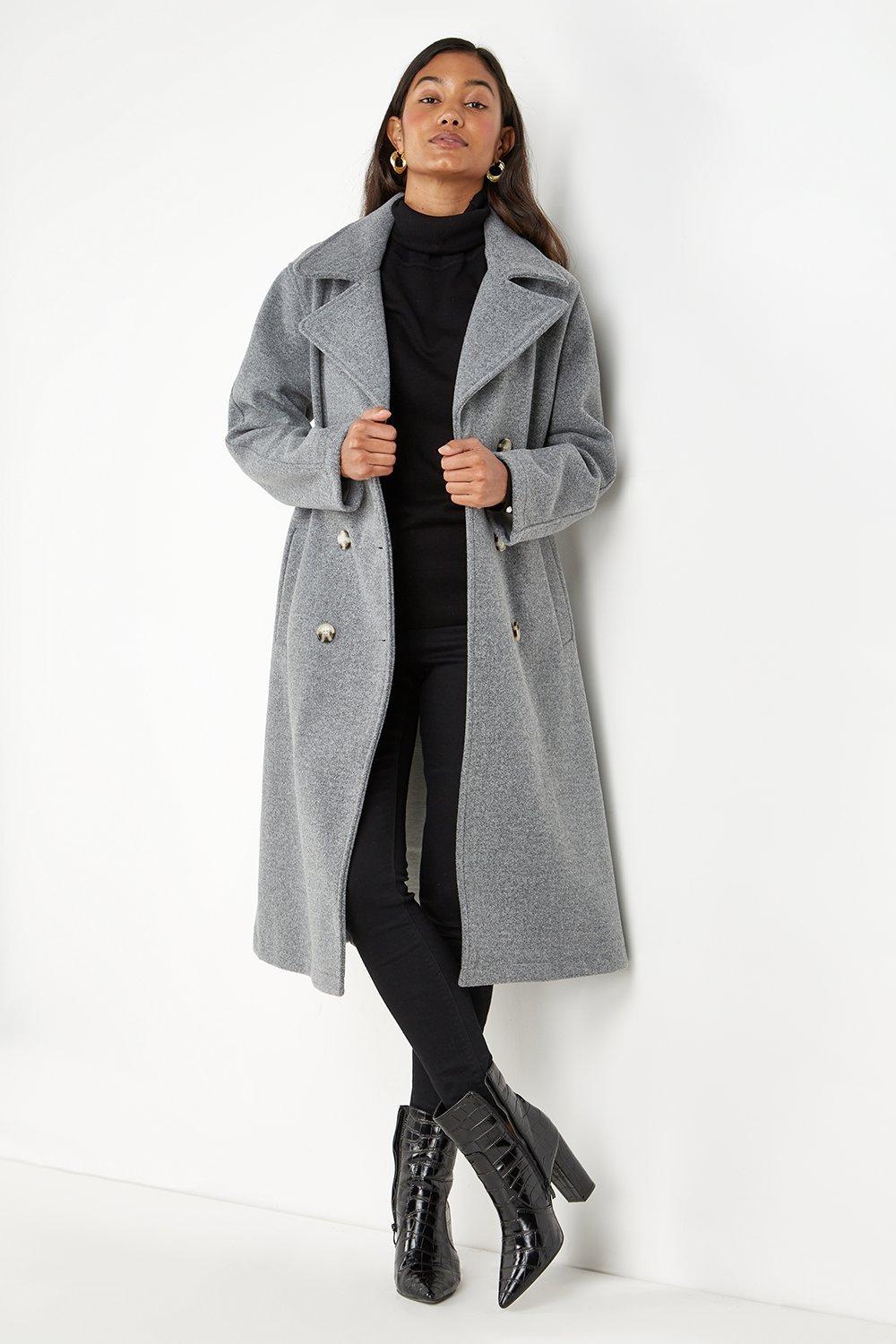 Wallis grey sale military coat