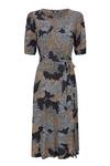 Wallis Navy Jersey Printed Midi Dress thumbnail 2