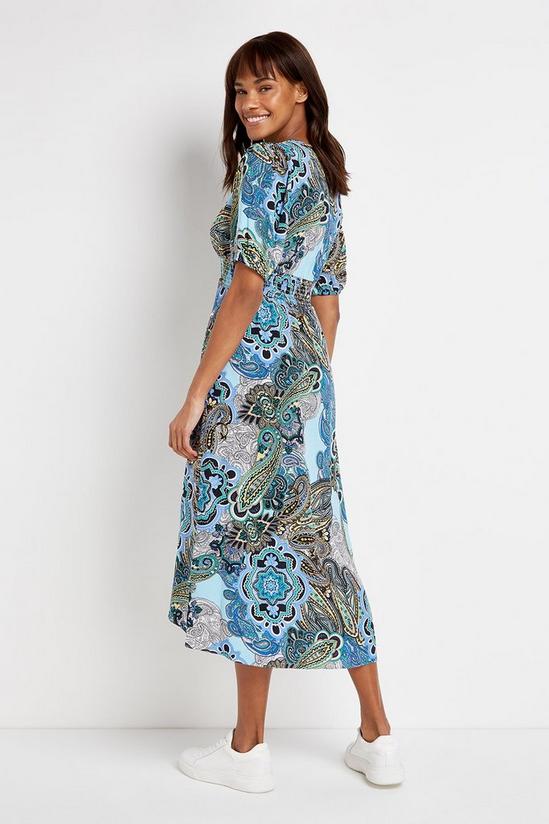 Wallis Blue Paisley Print Midi Dress 4