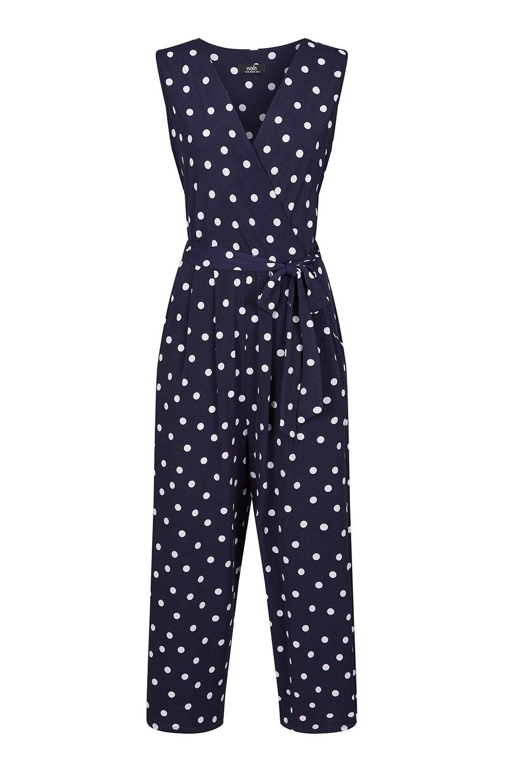 Wallis petite hot sale polka dot jumpsuit