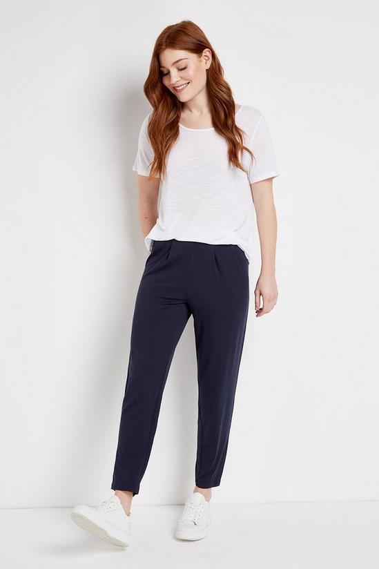 Wallis PETITE Navy Tapered Trousers 2