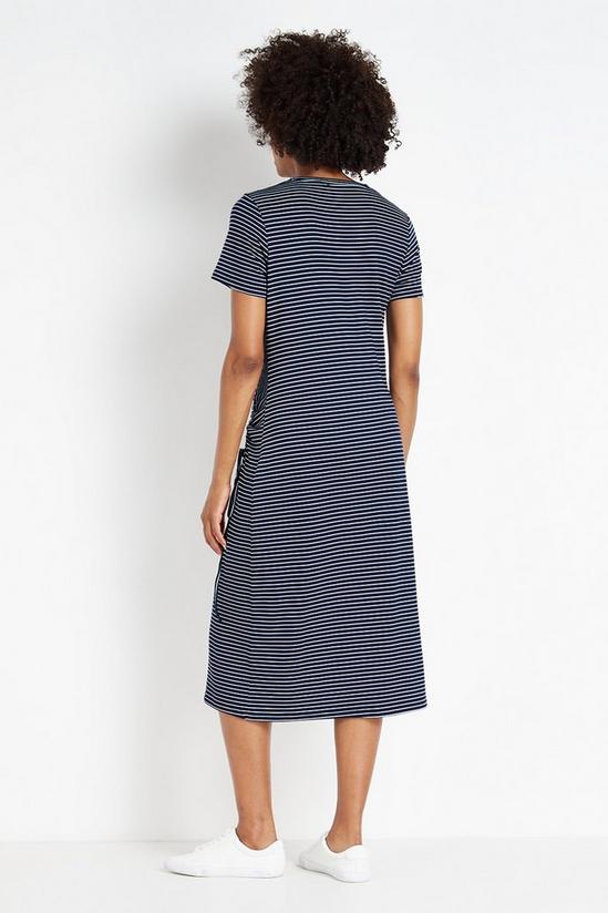 Wallis Stripe Ruched Side Dress 3